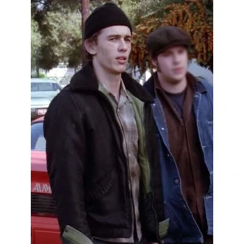 James Franco Freaks and Geeks Shearling Black Jacket