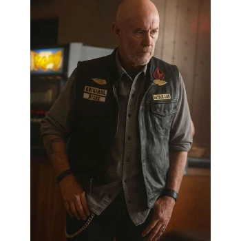 Jamie McShane Task Black Leather Vest