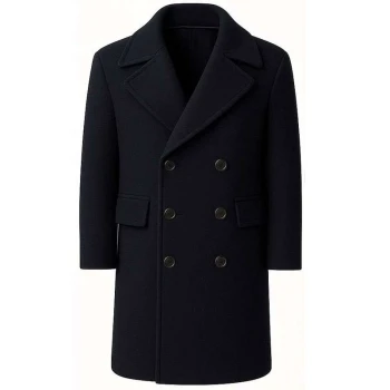 Jason Statham Shelter Black Wool Coat