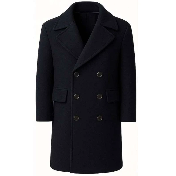 Jason Statham Shelter Black Wool Coat
