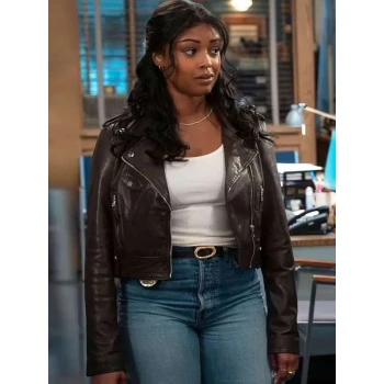 Javicia Leslie High Potential S02 Brown Leather Jacket