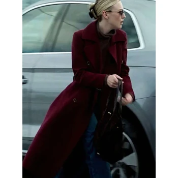 Jenny Kaminski All Her Fault Maroon Wool Coat