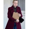 Jenny Kaminski All Her Fault Maroon Wool Coat