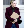 Jenny Kaminski All Her Fault Maroon Wool Coat