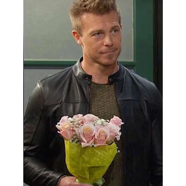 Jeremy Horton Days of Our Lives Black Leather Jacket