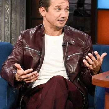 Jeremy Renner The Late Show With Stephen Colbert Leather Jacket