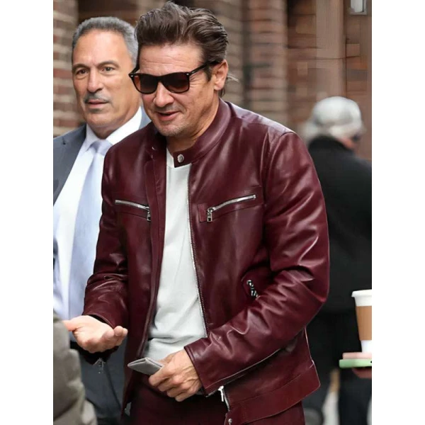 Jeremy Renner The Late Show With Stephen Colbert Leather Jacket