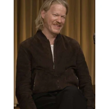 Jesse Plemons Bugonia 2025 Brown Suede Jacket