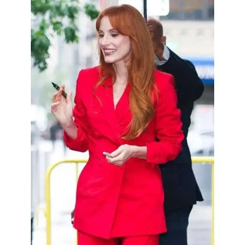 Jessica Chastain Red Blazer