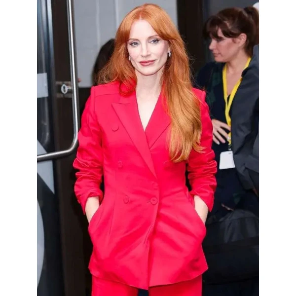 Jessica Chastain Red Blazer