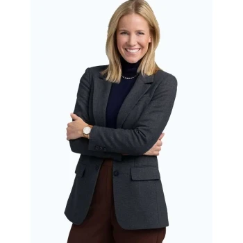 Jessy Schram A Suite Holiday Romance Grey Blazer