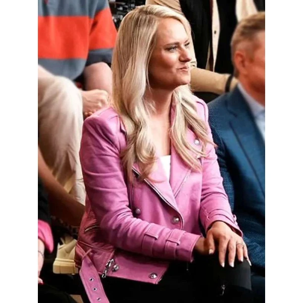 Jill McVicar Nelson On Brand with Jimmy Fallon Leather Jacket