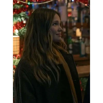 Jingle Bell Heist Olivia Holt Long Coat