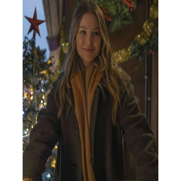 Jingle Bell Heist Olivia Holt Long Coat