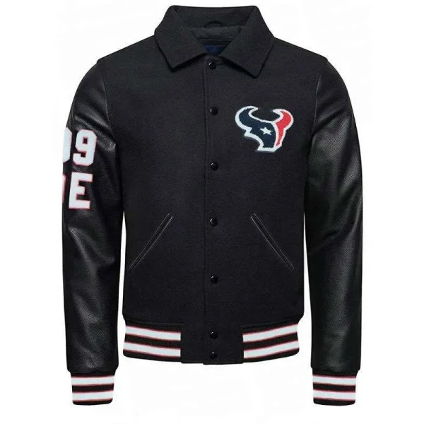 Button jj watt houston texans varsity jacket