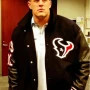 Button jj watt houston texans varsity jacket