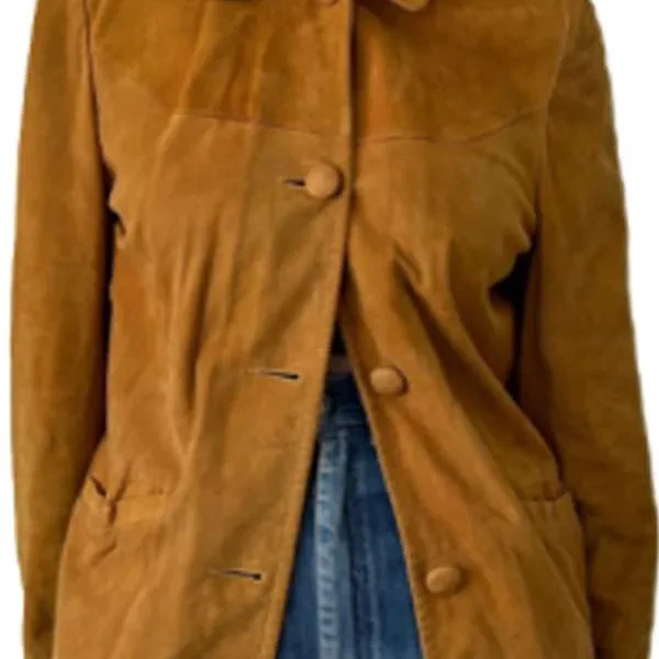 Stylish Brown Suede Jacket Joanne Whalley The Rumour Look Stylish Brown Suede Jacket Joanne Whalley The Rumour Look