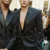 Joe Burrow Fashion Black Backless Party Suit