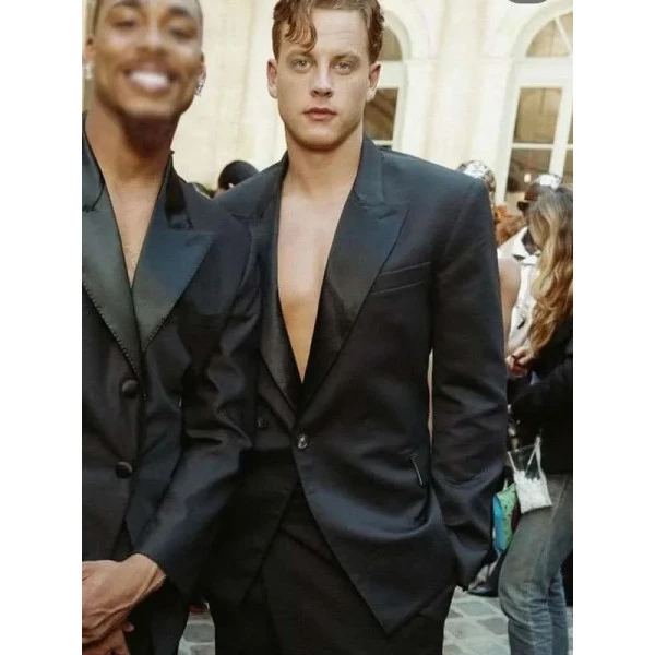 Joe Burrow Fashion Black Backless Party Suit