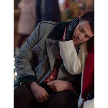 Jonathan Bennett A Keller Christmas Vacation Grey Wool Coat