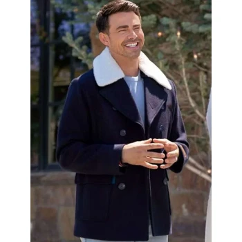 Jonathan Bennett Finding Mr. Christmas Blue Peacoat