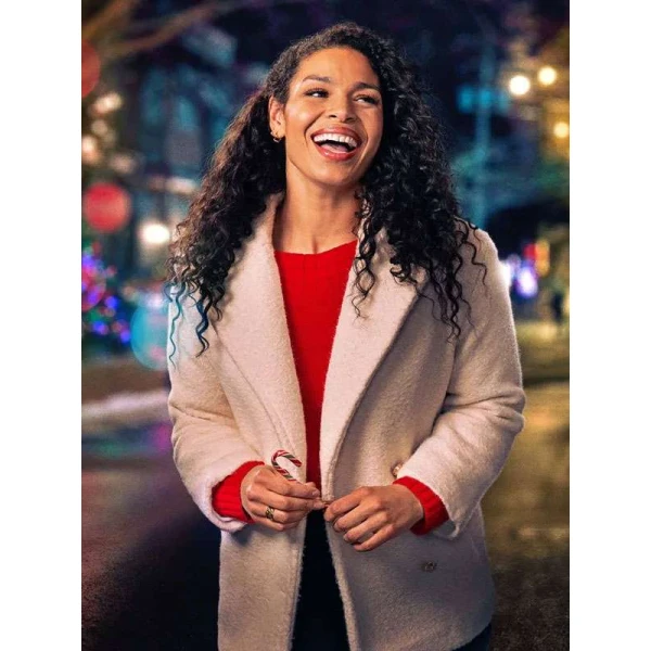 Jordin Sparks Merry Little Mistery White Sherpa Jacket