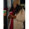 Jordin Sparks Merry Little Mistery White Sherpa Jacket