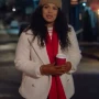 Jordin Sparks Merry Little Mistery White Sherpa Jacket