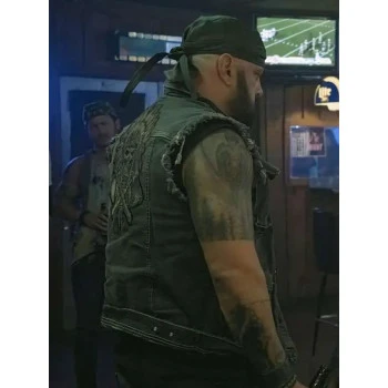 Josh Diogo Peacemaker stylish black Denim Vest