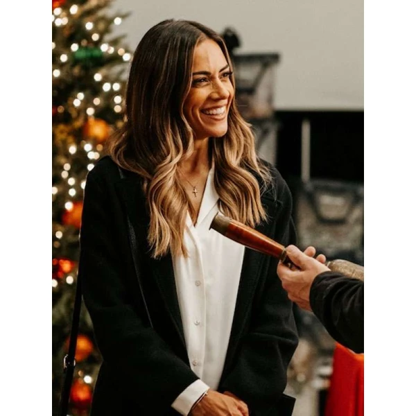 Karen Kingsbury’s the Christmas Ring 2025 Jana Kramer Black Coat