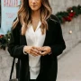 Karen Kingsbury’s the Christmas Ring 2025 Jana Kramer Black Coat