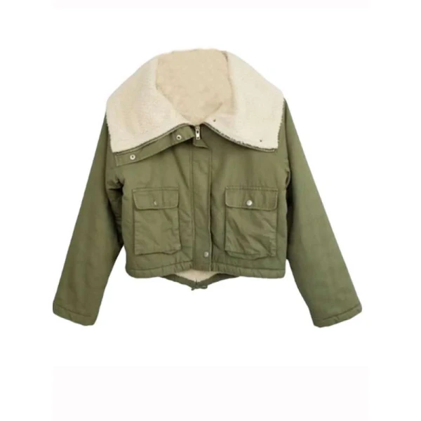 Kartiah Vergara All Her Fault Green Sherpa Jacket