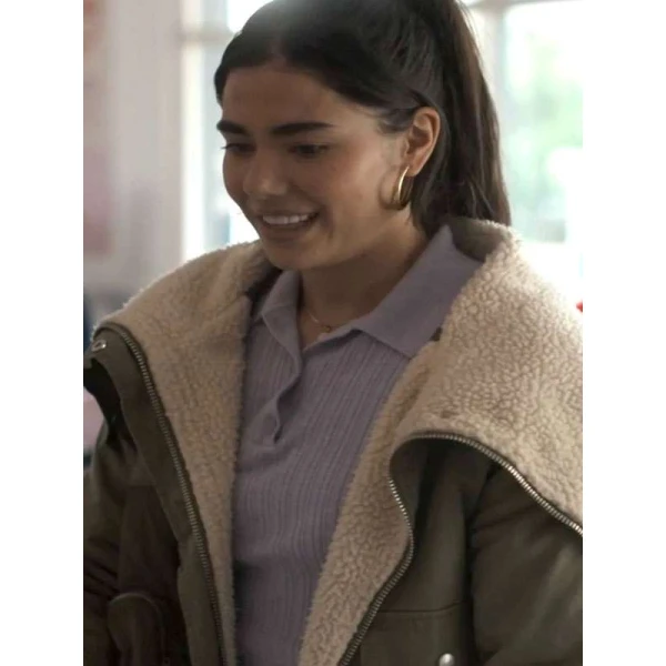 Kartiah Vergara All Her Fault Green Sherpa Jacket