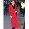 Kate Middleton Christmas Carol Service Red Coat