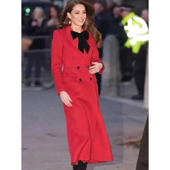Kate Middleton Christmas Carol Service Red Coat