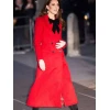 Kate Middleton Christmas Carol Service Red Coat