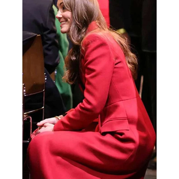 Kate Middleton Christmas Carol Service Red Coat