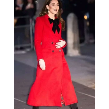 Kate Middleton Christmas Carol Service Red Coat
