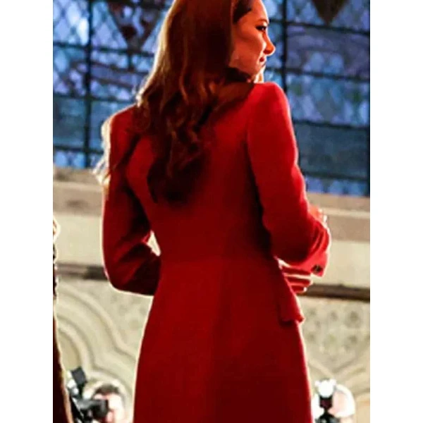 Kate Middleton Christmas Carol Service Red Coat