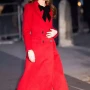 Kate Middleton Christmas Carol Service Red Coat