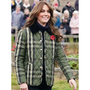 Kate Middleton Green Quilted Jacket
