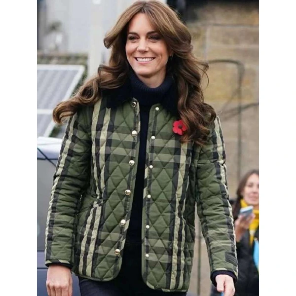 Kate Middleton Green Quilted Jacket