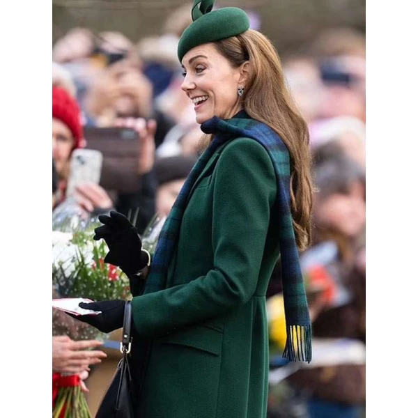 Kate Middleton Green Wool Coat