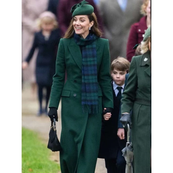 Kate Middleton Green Wool Coat