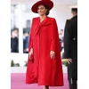 Kate Middleton Horse Guard Parade Red Bow Coat