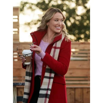 Katrina Bowden The Most Colorful Time of the Year Red Coat