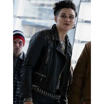 Katy O’Brian The Running Man Black Leather Jacket