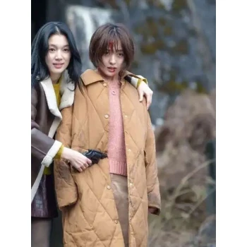 Kim Bo-ra Queen Mantis Quilted Coat
