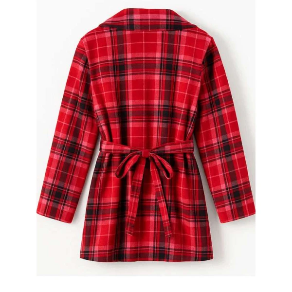 Kimberley Sustad Merry Christmas Ted Cooper Plaid Coat