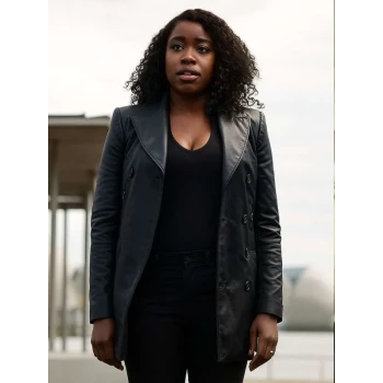 Kirby Howell-Baptiste The Sandman S02 Leather Coat